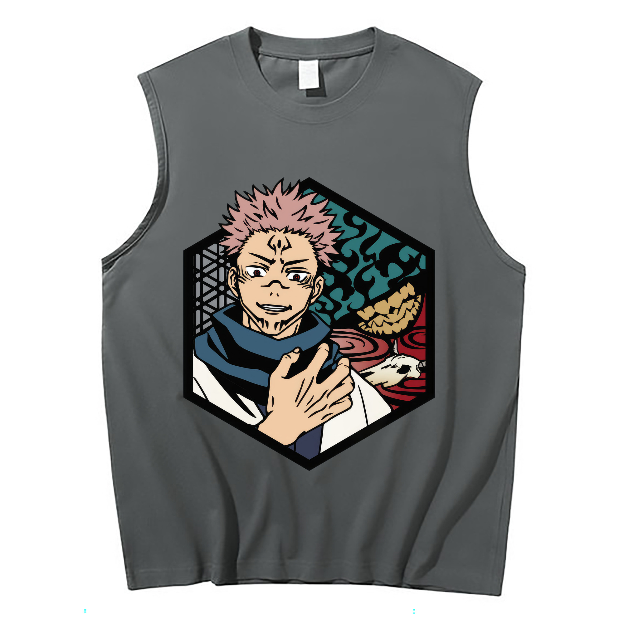 （画像用） 呪術廻戦 Jujutsu Kaisen コットン100％タンクトップ（フロントプリント）